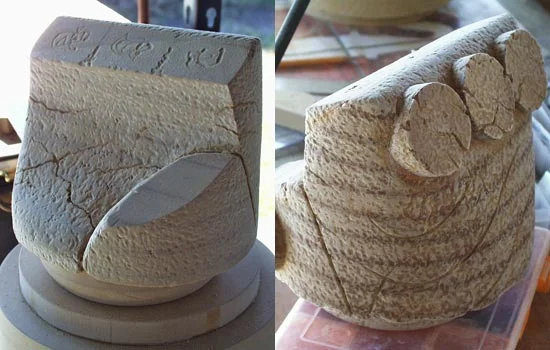 The knuckles blended and textured.