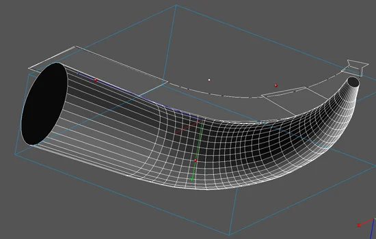 I considered using a real horn as a base but couldn’t be sure that I could get one the right size with the right curves. I decided to model the horn in 3-D to control these factors.