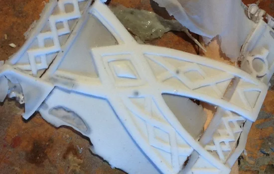 The result (with varying degrees of success) was a copy of just the detail parts that can be glued onto the band master.