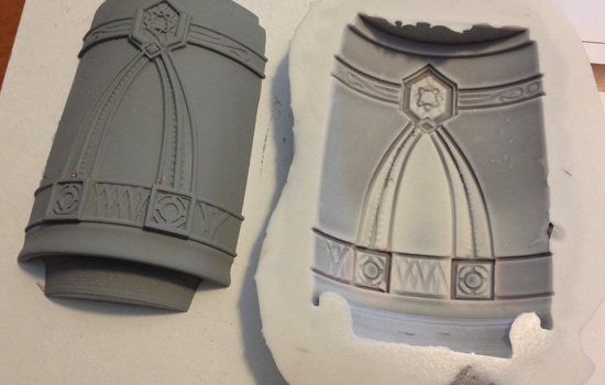  I used the same strategy to detail the end band, applying styrene to a cast resin section of the band. 