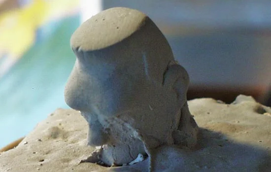 I made another cast of the head for making a helmet that would fit.