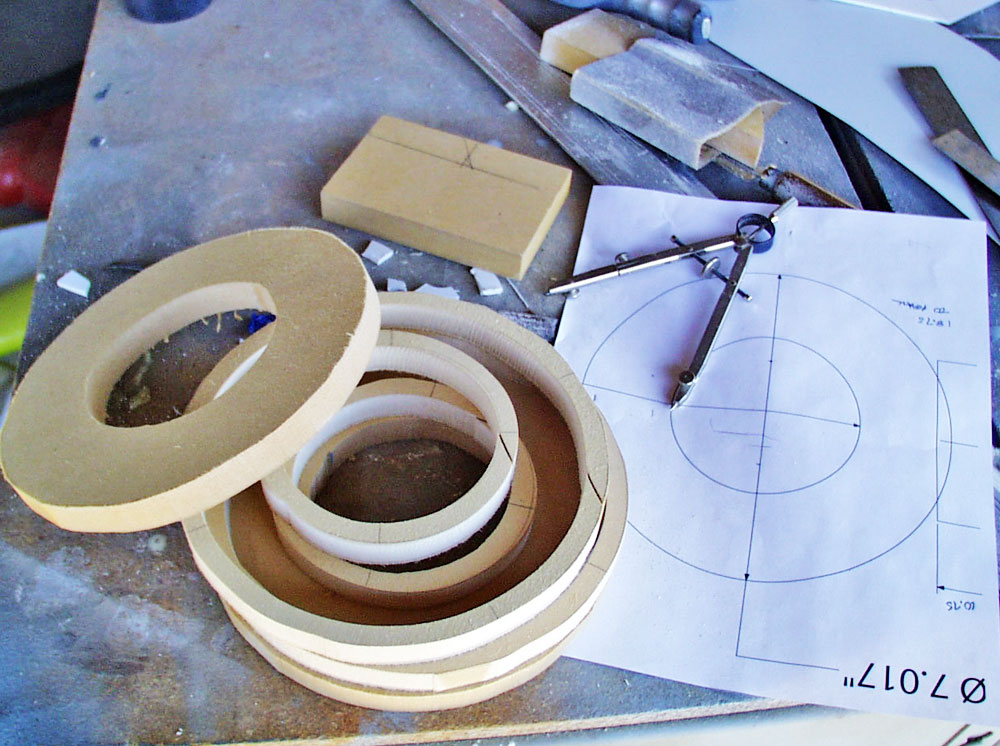  The end ring was made from layers of MDF to form a hollow box. 