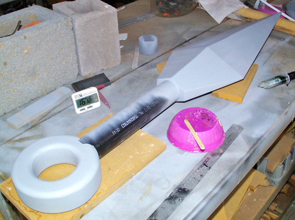 The ring glued on.
