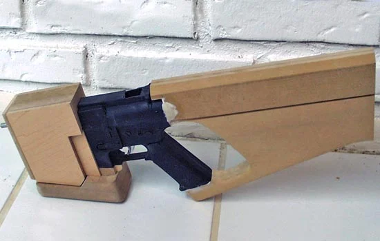 A test fitting of the progress.