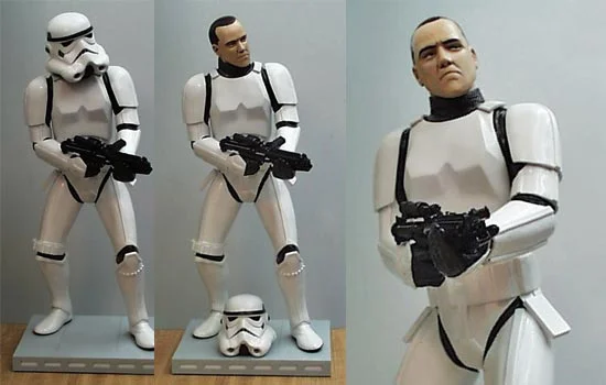 The final kit, with and without helmet.