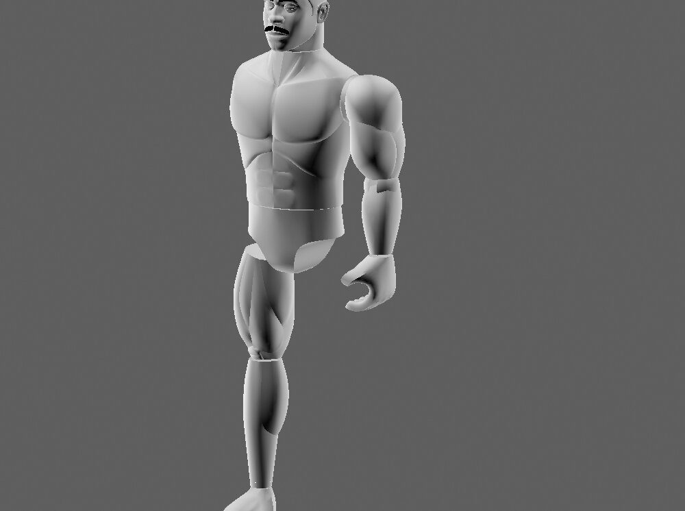  All the main body parts sculpted. Once finalized, I flipped the geometry for the other side. 