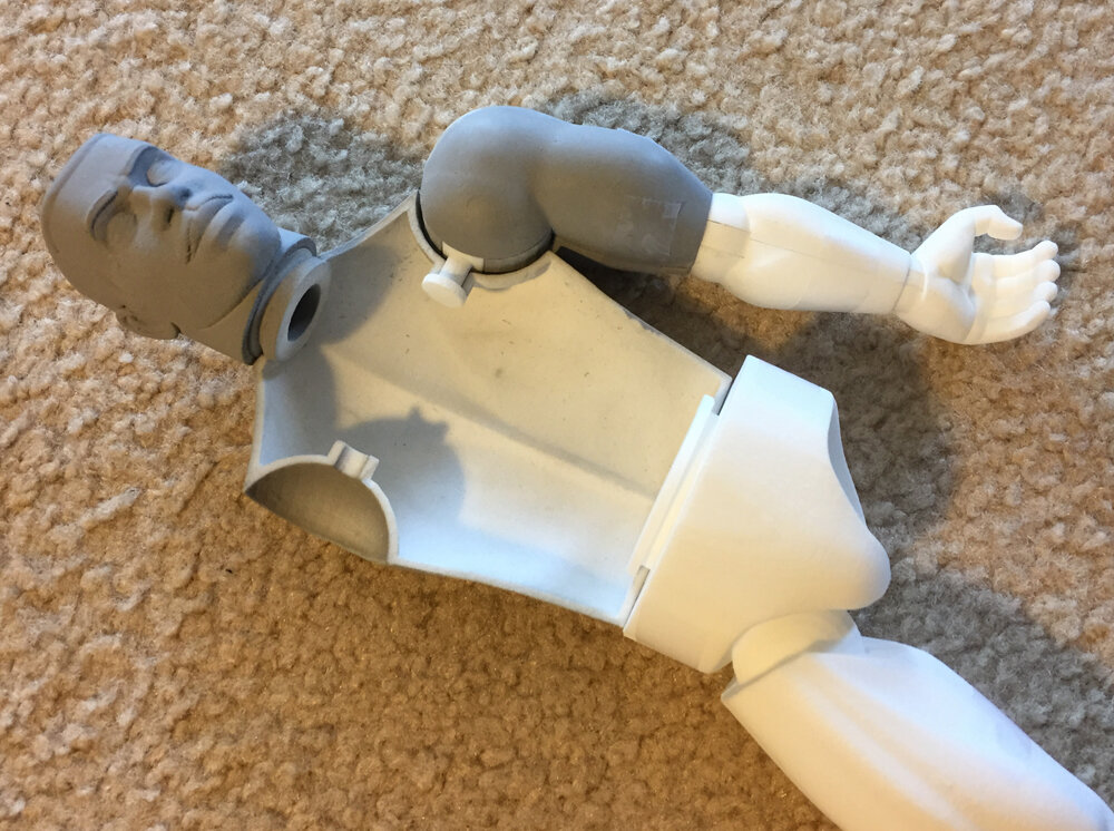  Test fit of the head, torso and pelvis. 