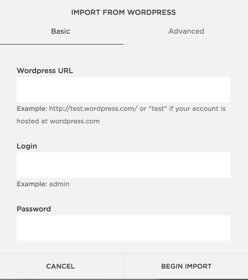 How to switch from WordPress to Squarespace import