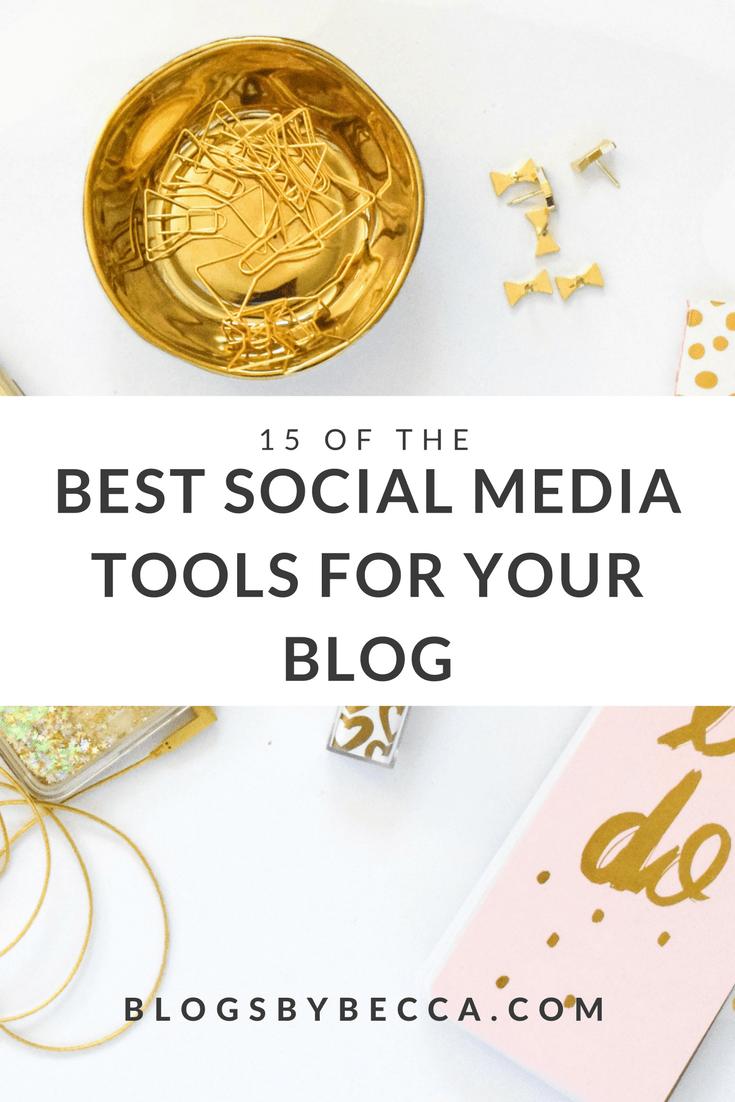 15 of the Best Social Media Tools For Your Blog! Use these tools to grow your Pinterest, Instagram, Facebook, and Twitter accounts! Click through to see the list!
