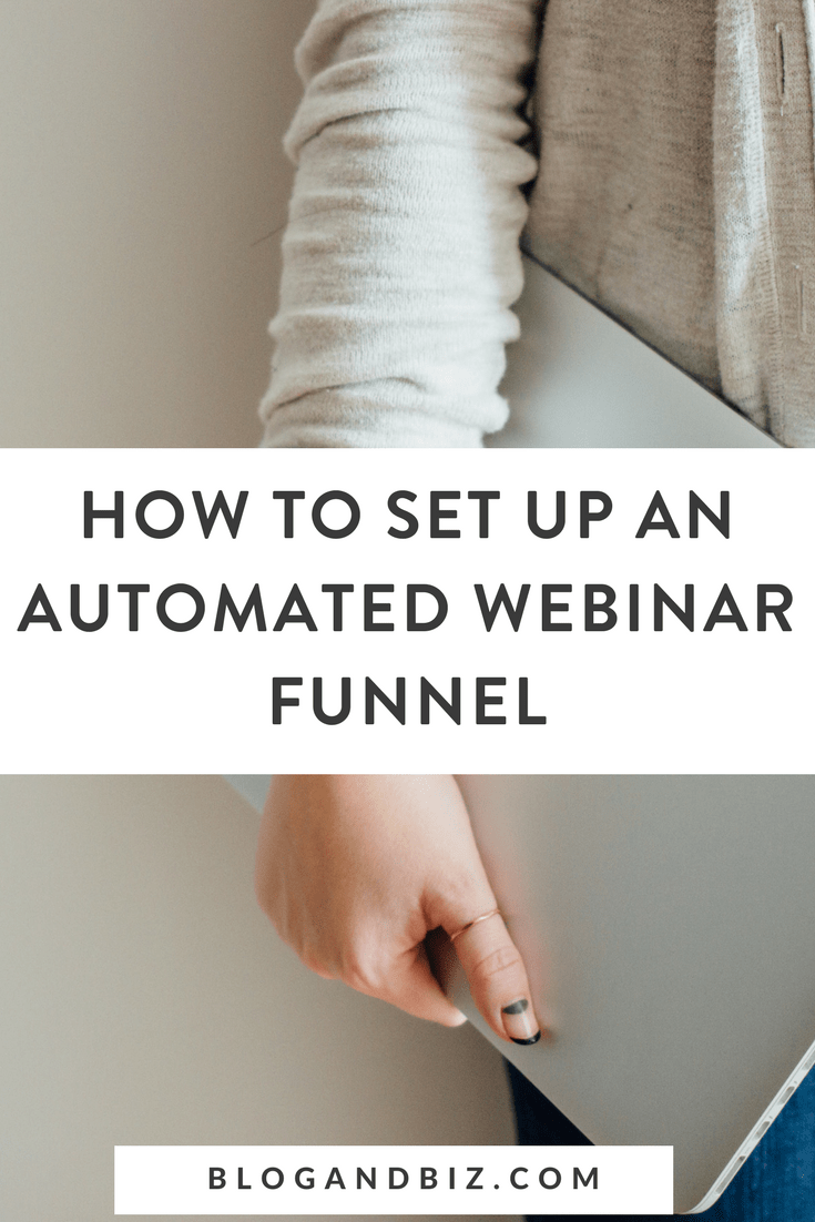 How to Do an Automated Webinar Funnel. Learn how to set up an automated webinar or an evergreen webinar! This is great for bloggers! #blogging, #blogtips, #blogandbiz, #webinar