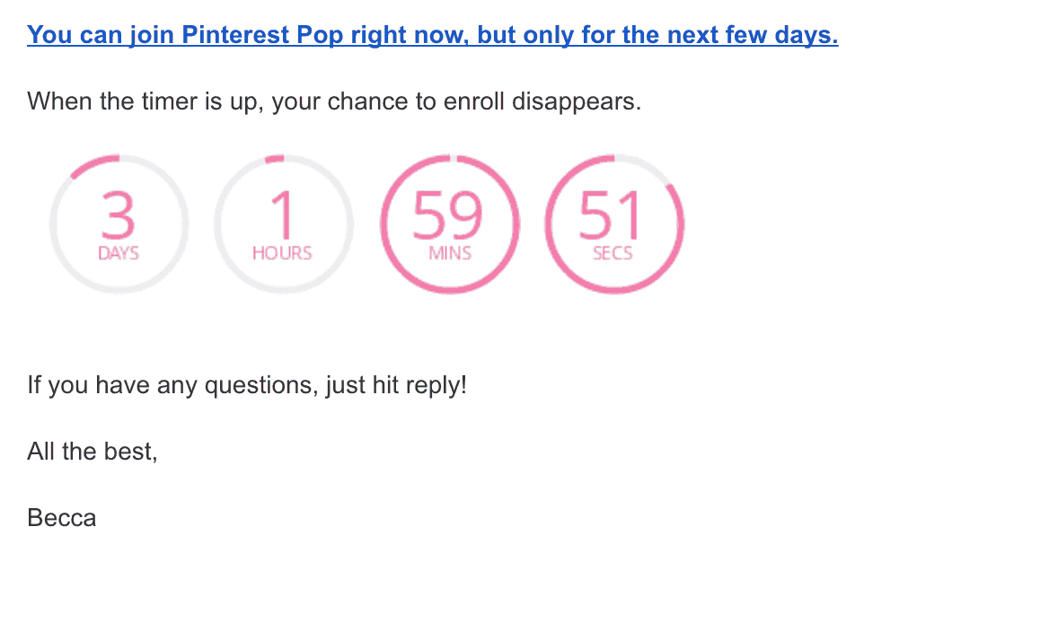 Automated webinar Deadline Funnel