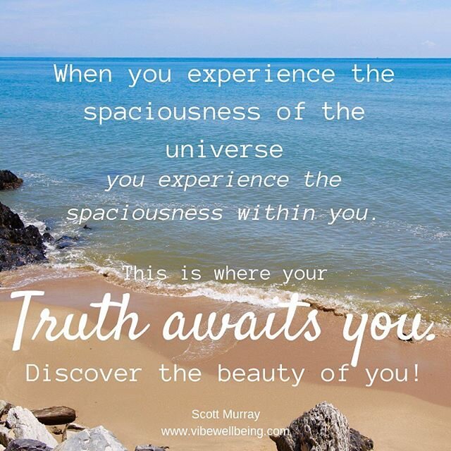 When you experience the spaciousness of the universe, you experience the spaciousness within you. This is where your truth awaits you. Discover the beauty of you! #vibe #wellbeing #universaltruth #spaciousness #truth #energy #healing