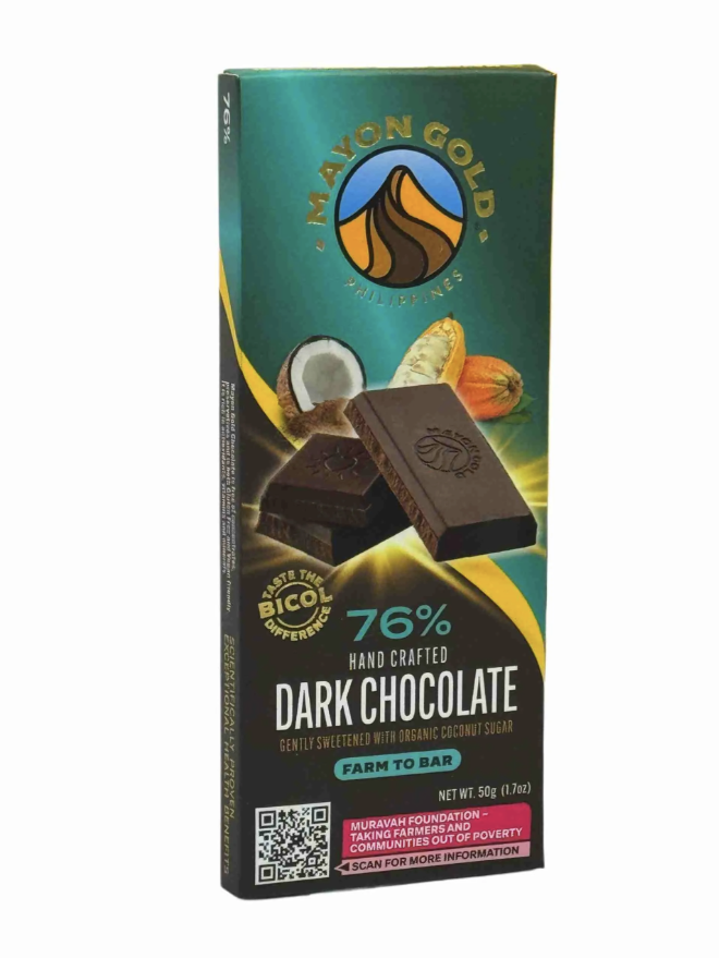 Mayon Gold 76% (accidentally organic) Dark Chocolate
