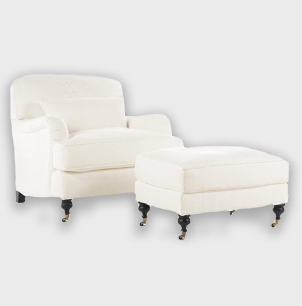 classique chair with ottoman upholstered POSTOBELLO.png