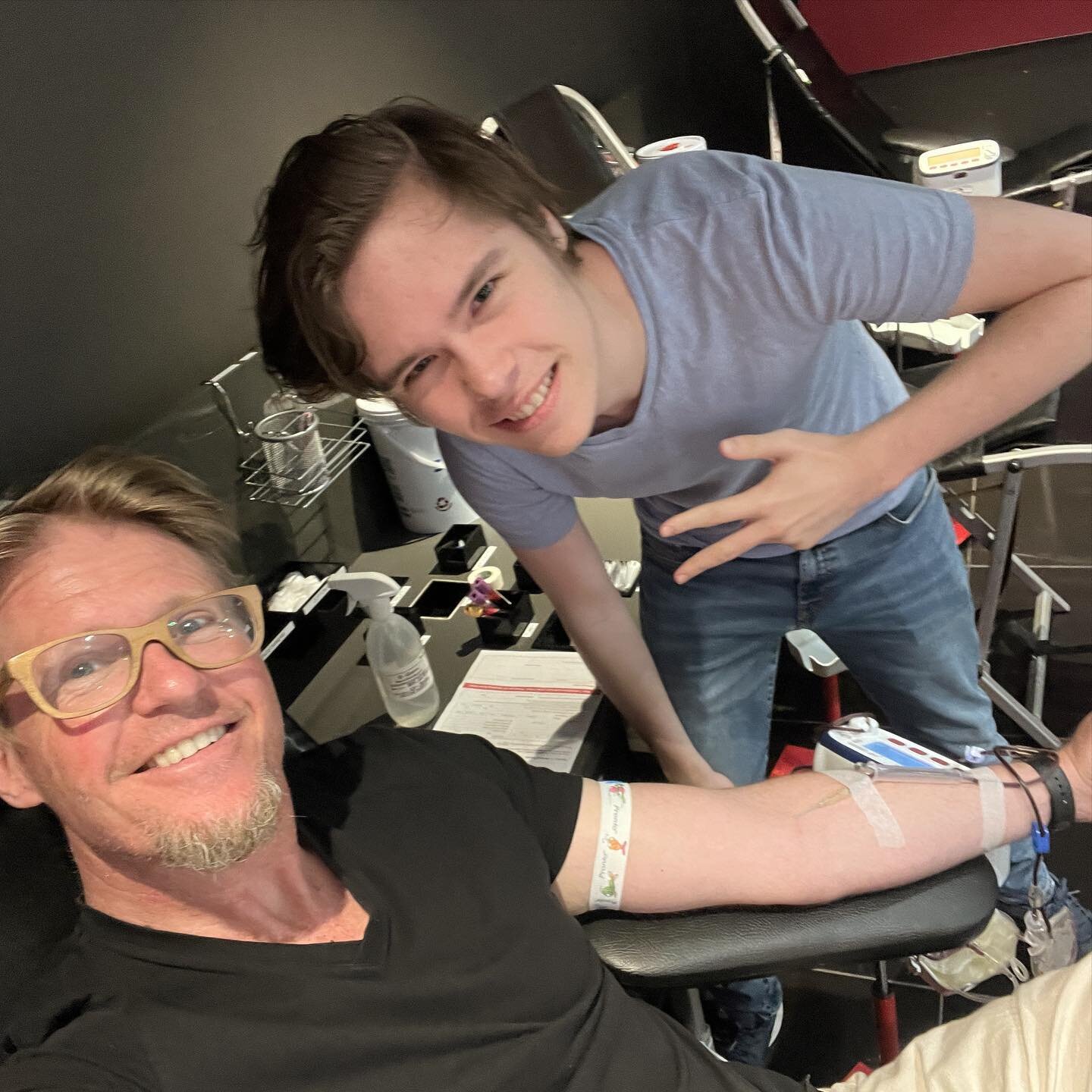 Father and son-time at WP Blood Services. Shoutout to the amazing team at @thewcbs for their professional, friendly and tireless work. Here&rsquo;s to another generation of blood donators. 
.
.
#journal 
#peace
#coolestblooddonorever
