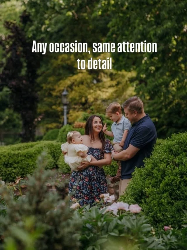 Whatever the occasion, I&rsquo;m bringing my signature style with me.

For some clients, our story begins with a wedding. For others, it&rsquo;s family photos, branding, seniors, newborns, or something entirely different

Either way, the goal stays t