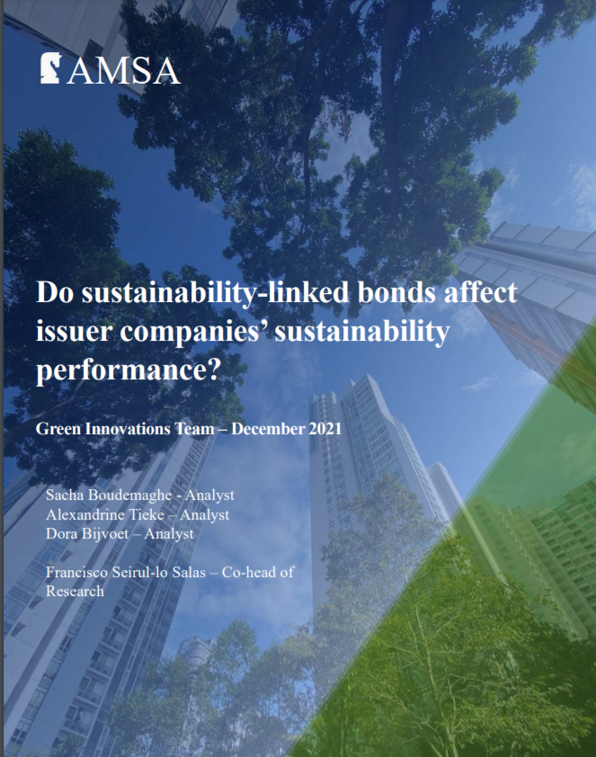 SUSTAINABILITY - Sustainability-Linked Bonds - 12.2021