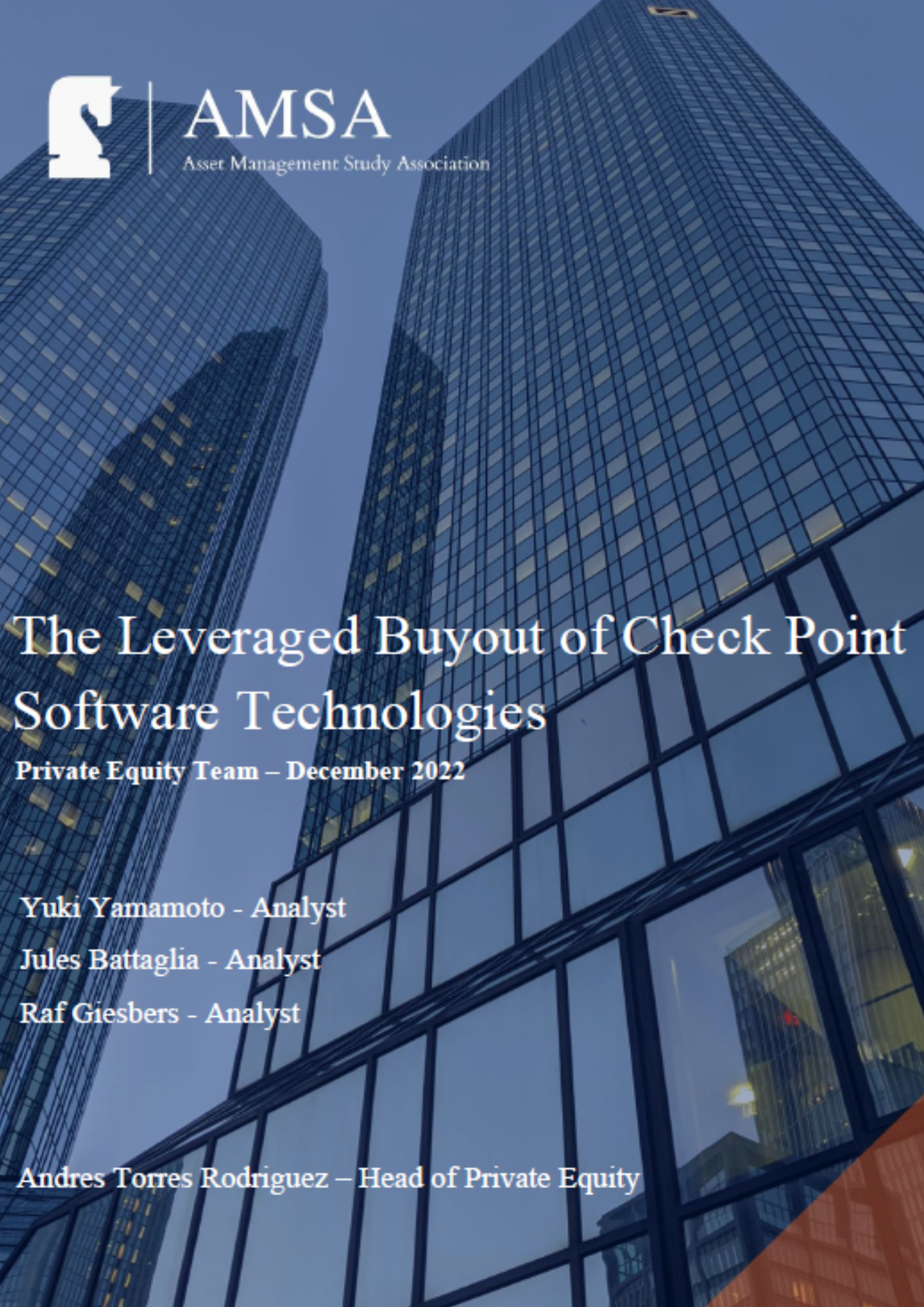 The Leveraged Buyout of Check Point Software Technologies