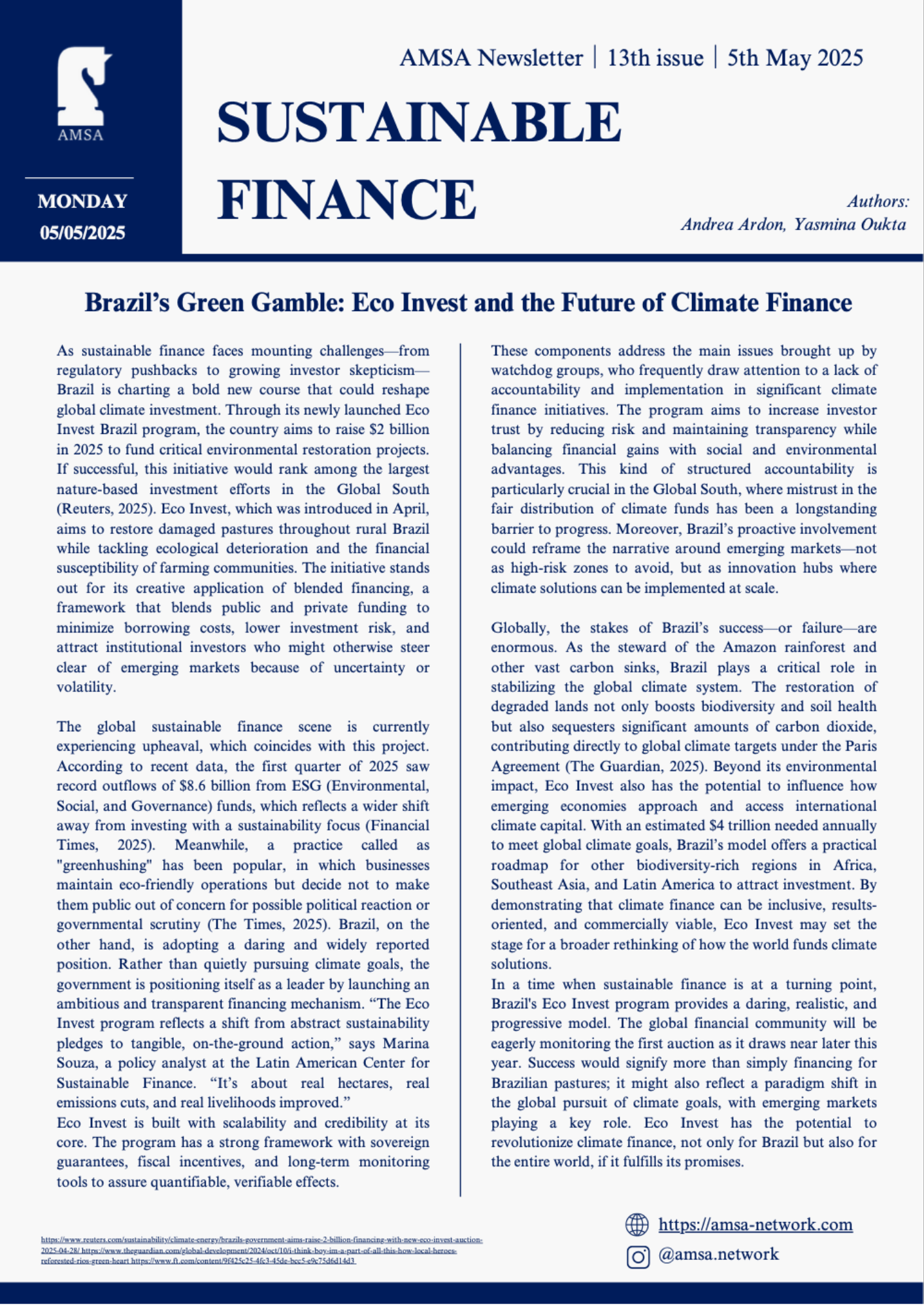 AMSA Newsletter #18