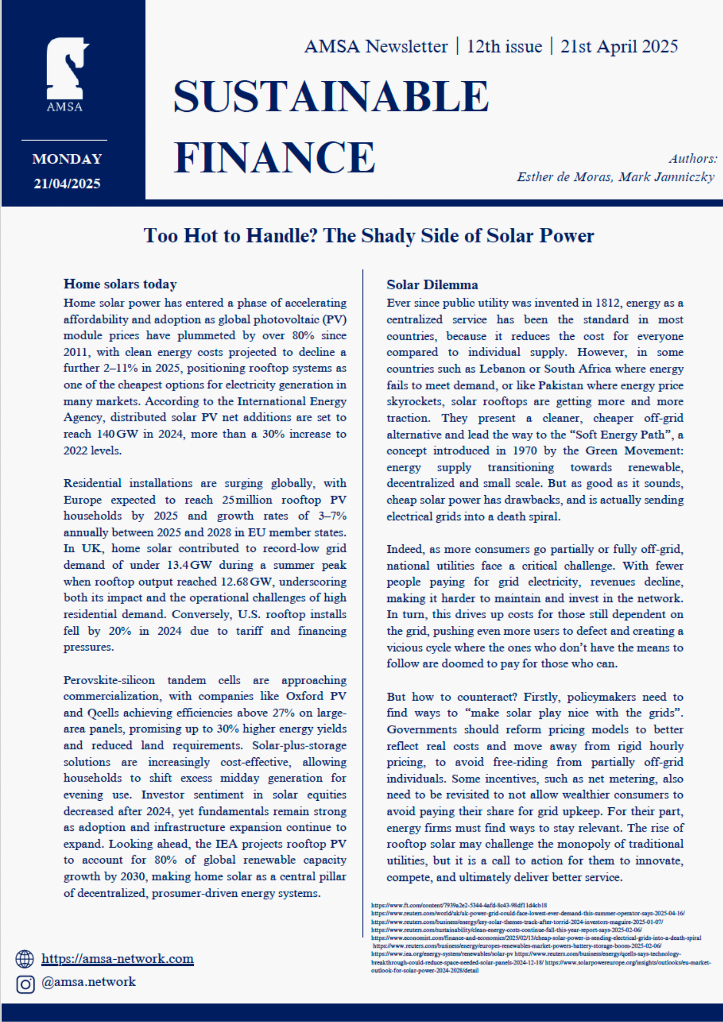 AMSA Newsletter #17