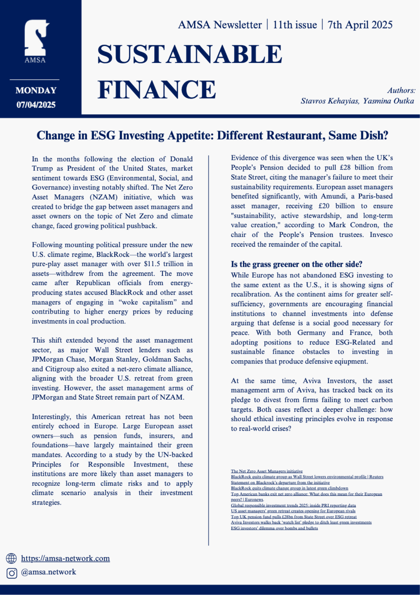 AMSA Newsletter #16