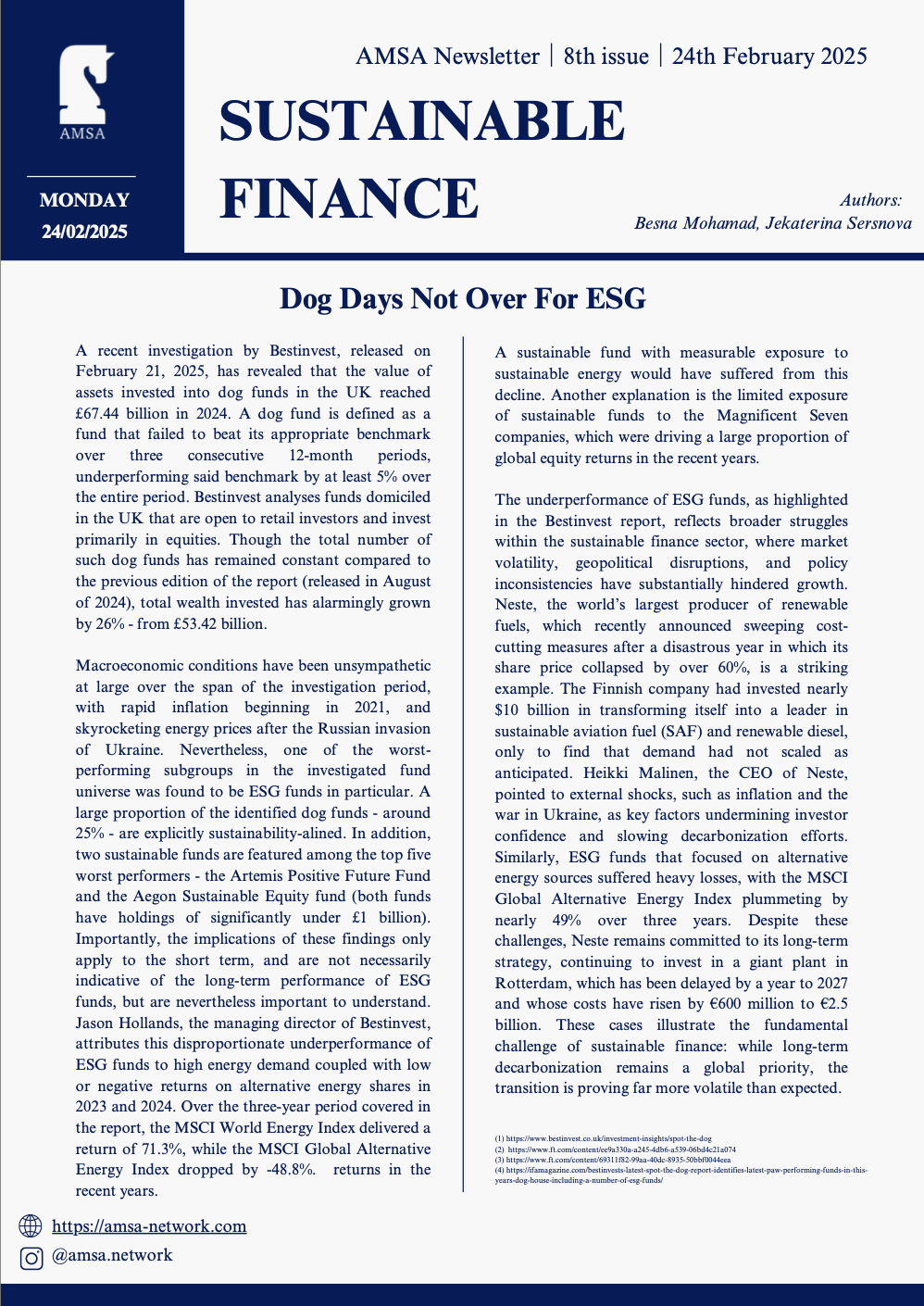 AMSA Newsletter #13