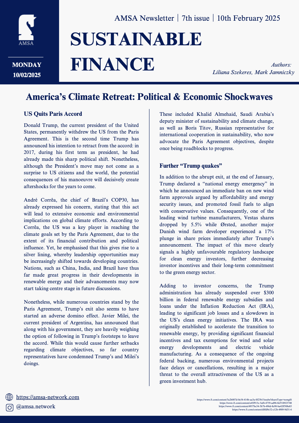 AMSA Newsletter #12