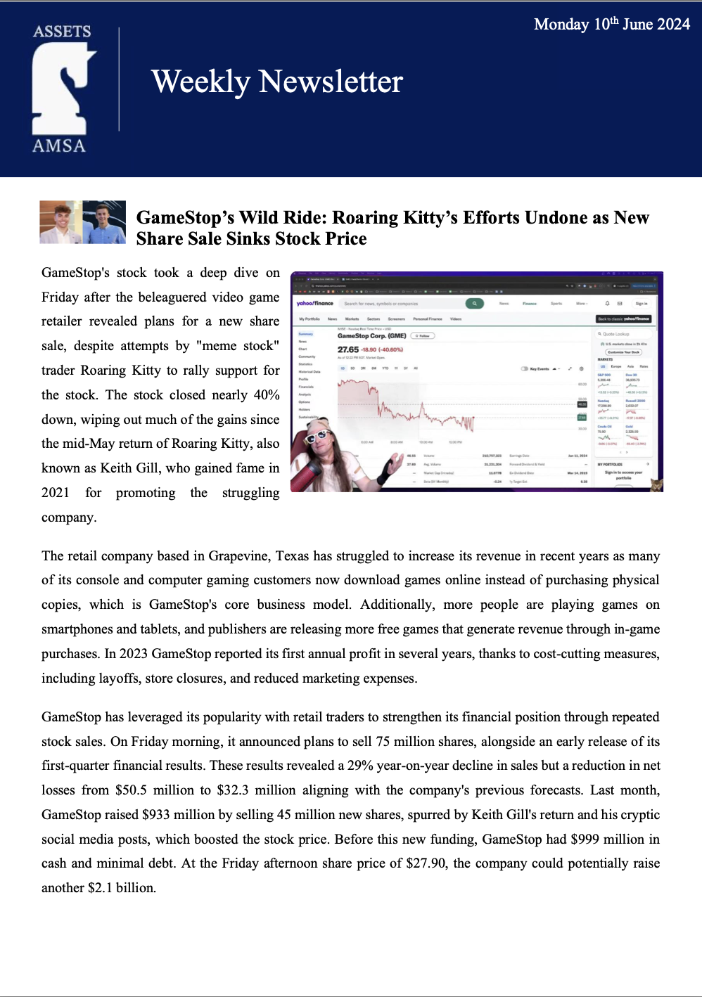 AMSA Newsletter #9