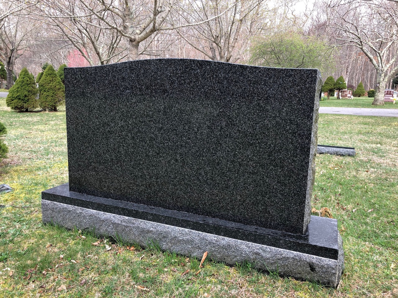 black polished granite headstones