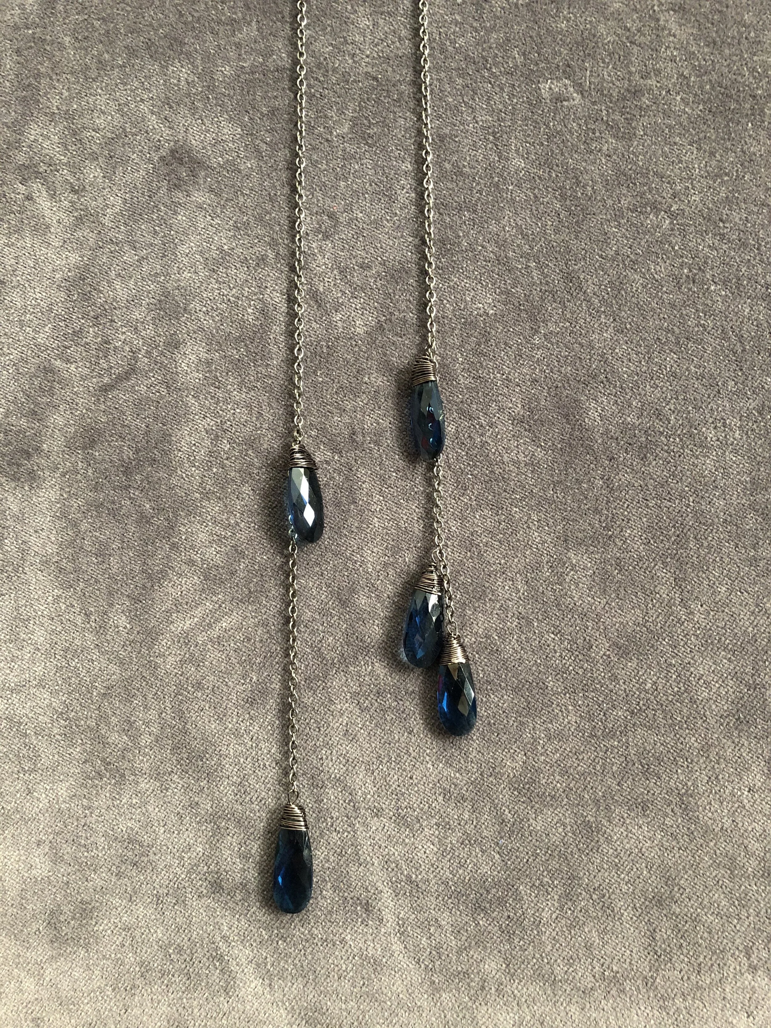 London blue quartz necklace