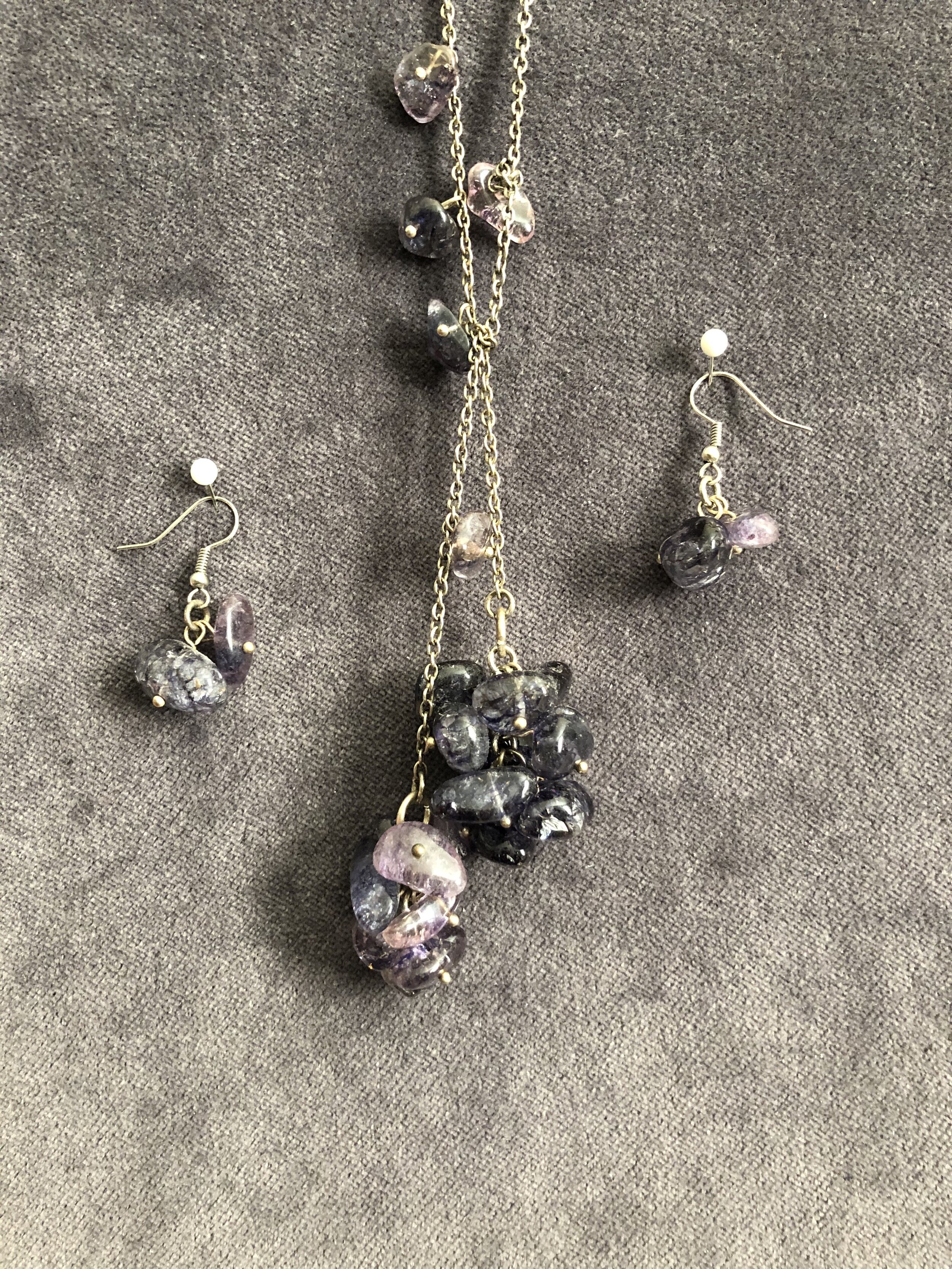 Ombre blueberry quartz parure