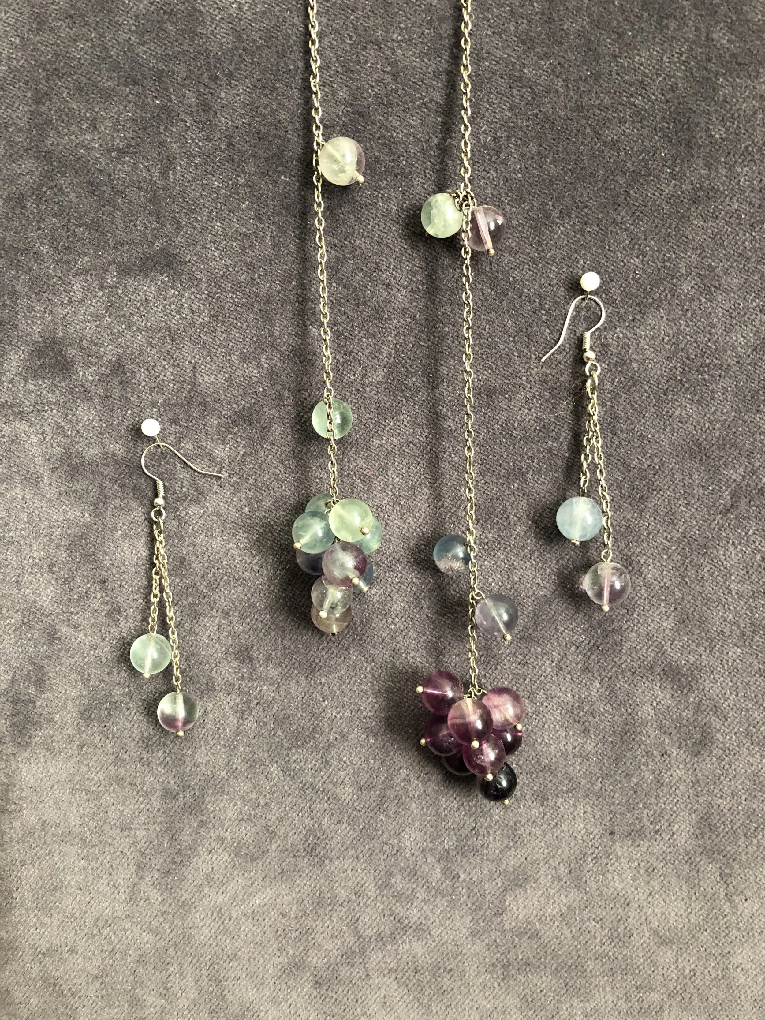 Ombre fluorite parure (open)