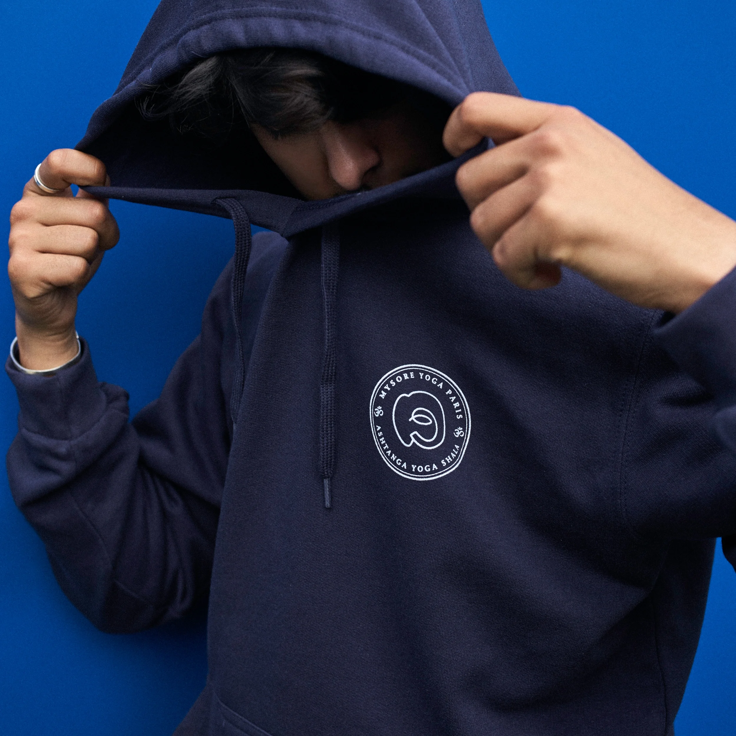 Mysore Yoga Paris Hoodie Blue Marine