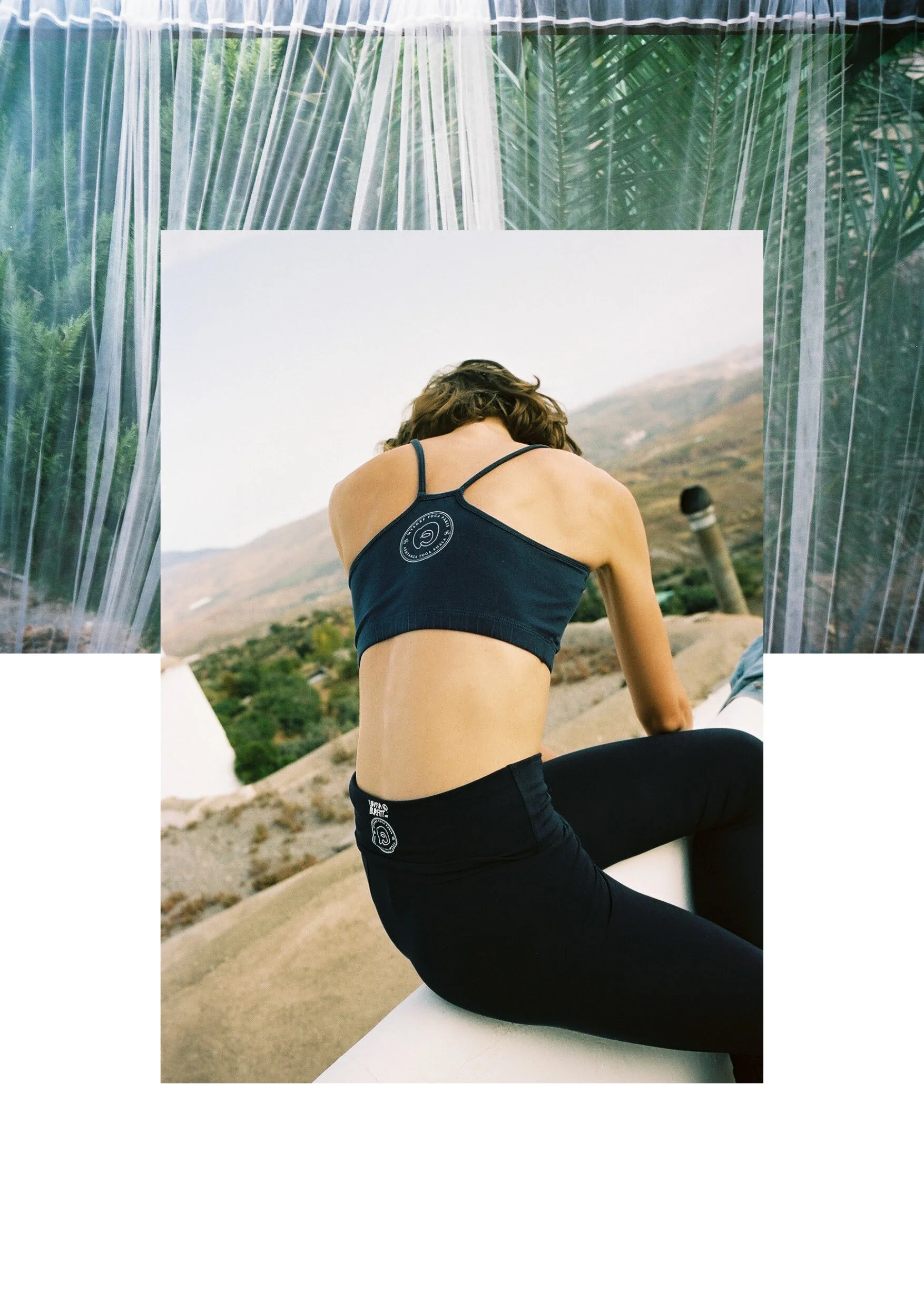 Mysore Yoga Paris Bra Top , Midnight Blue and Burfitt Mysore Yoga Paris Yoga Legging, Black