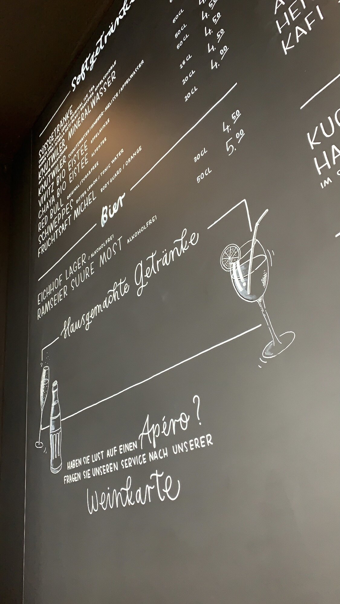 Beschriftung Menütafel Restaurant 3
