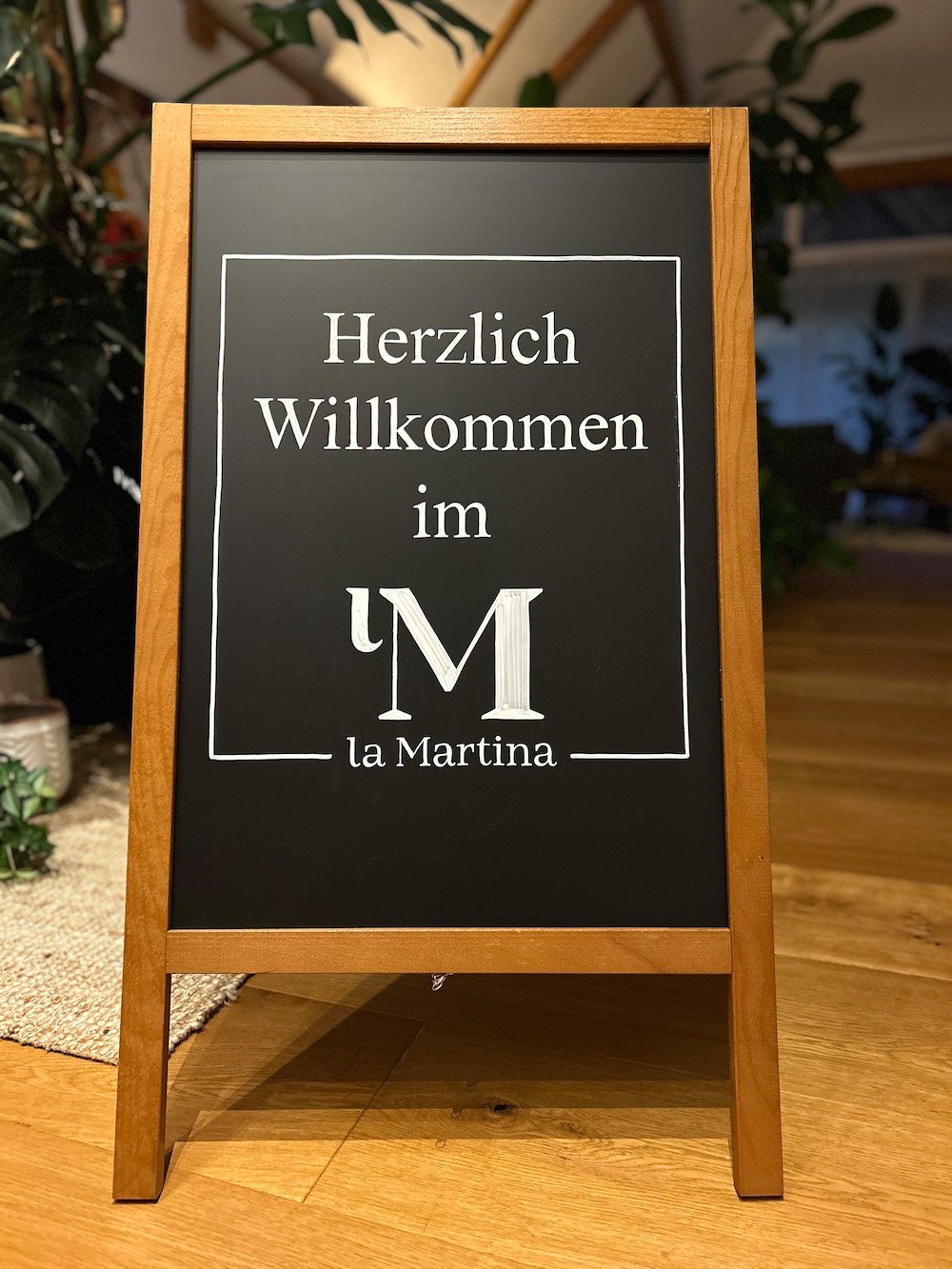 Kreidetafel Herzlich Willkommen