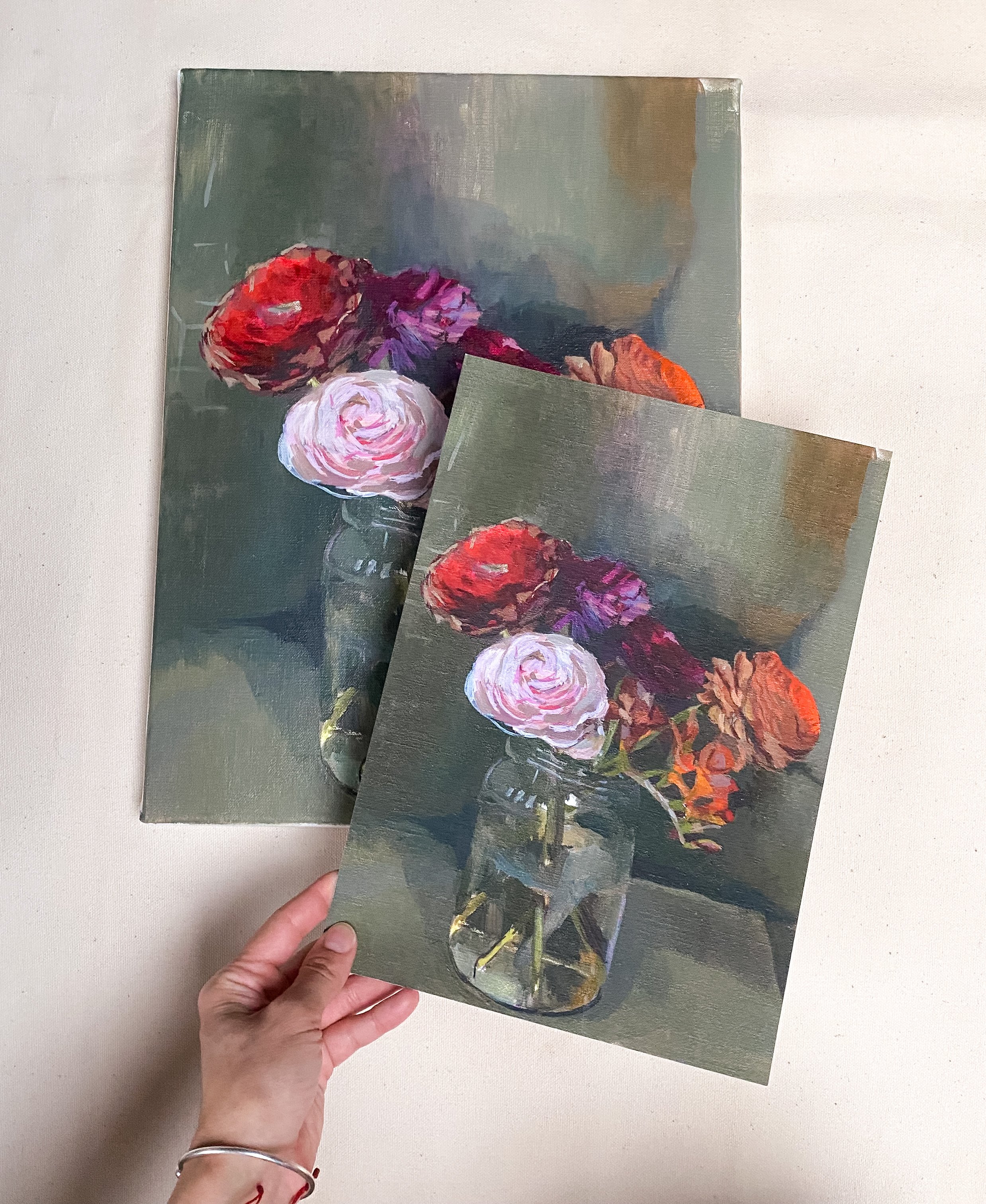 Ranunculus flower fine art giclée print for gallery wall.