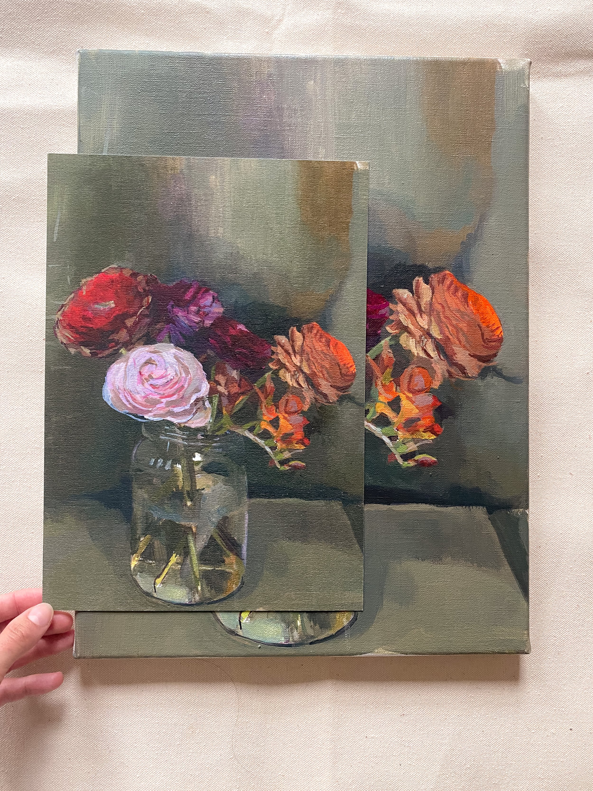 Ranunculus flower fine art giclée print for gallery wall.