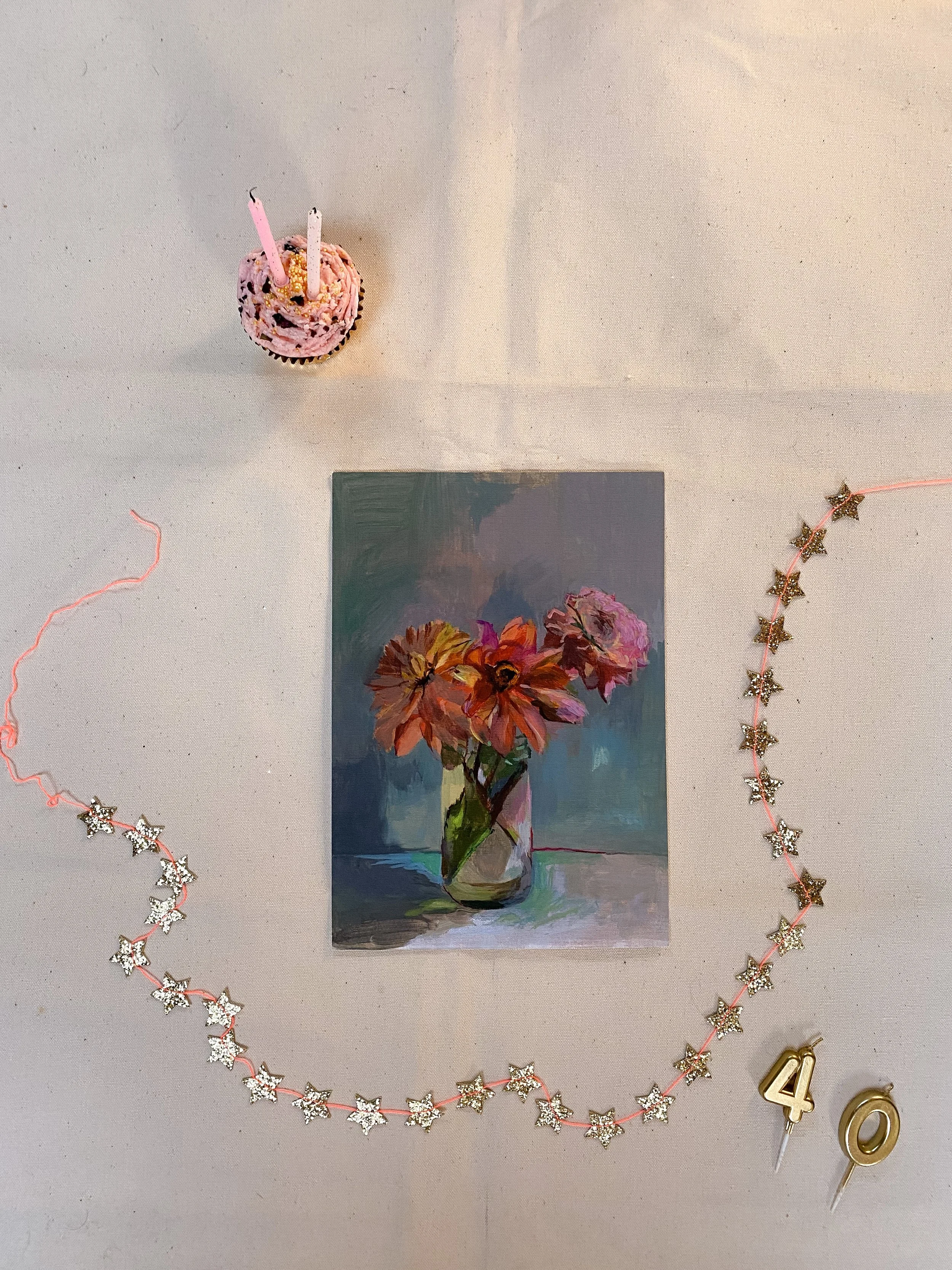 Dahlias flower fine art giclée print for gallery wall.