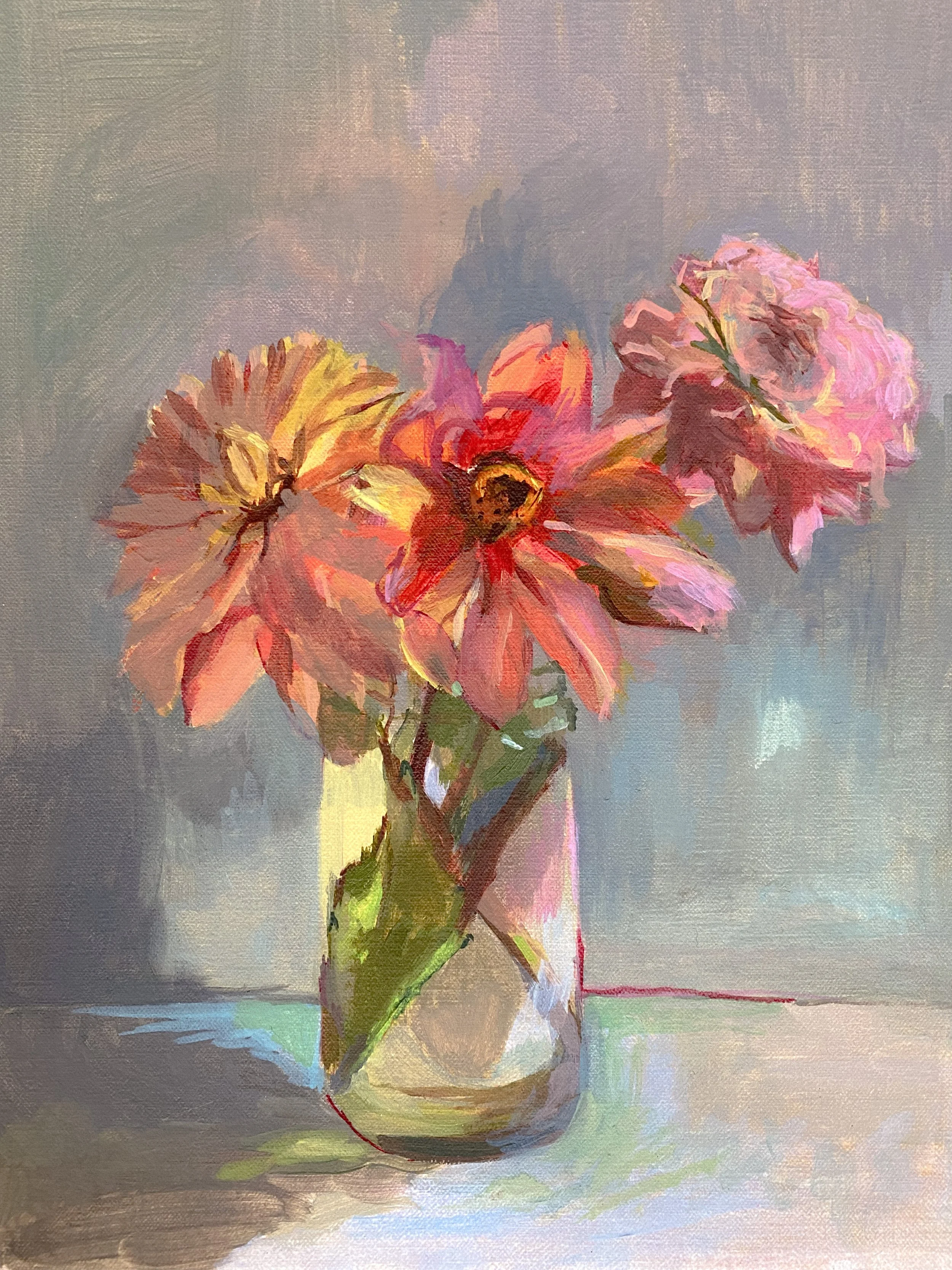 Dahlias early autumn | Giclée print