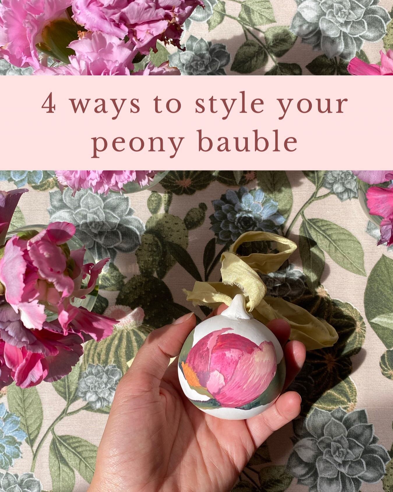 Now live on the blog - 4 ways to style your peony bauble this spring 🌸💐💕

Link in bio or in Stories 👆🏽

(A quick 2 minute read). 

Spring is definitely a favourite season - the spring clean, welcoming in more sunshine and daylight and the hope o