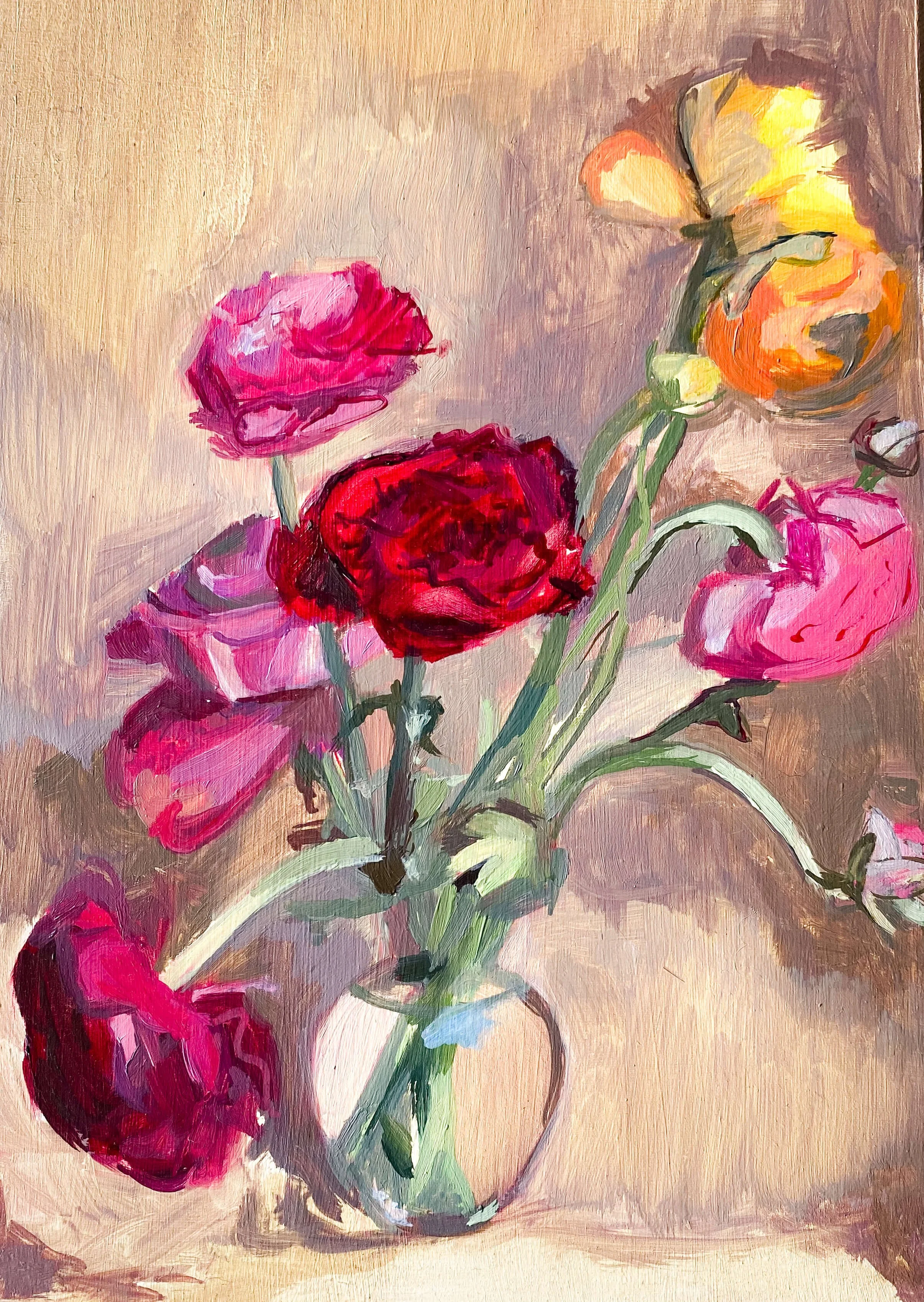 Mixed bouquet in a vase: from Colombia, with love.