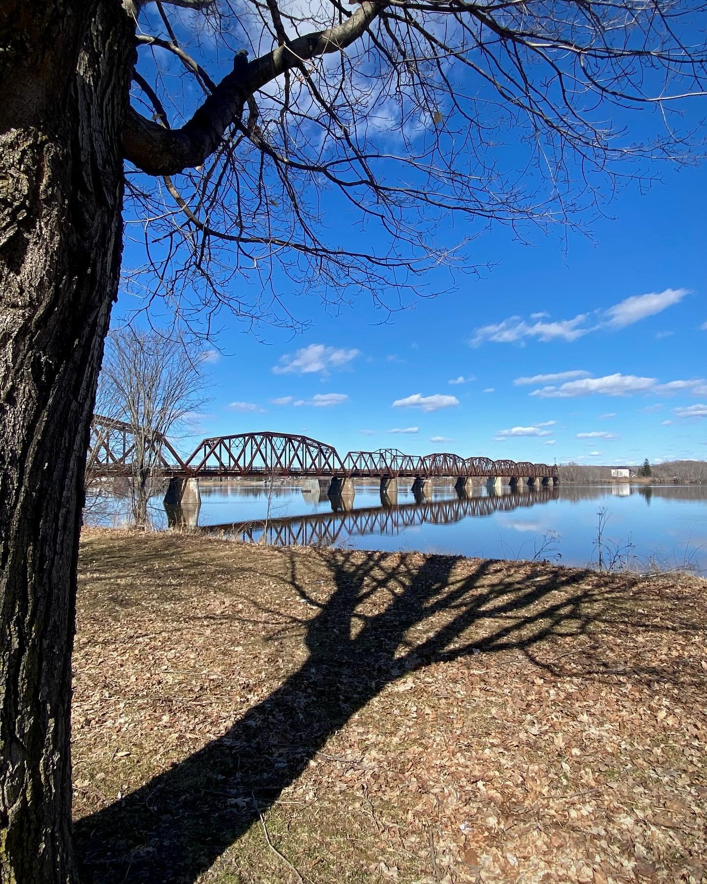 Still waters &amp; long shadows made for a lovely tranquil trek in Fredericton. #maritimesmaven