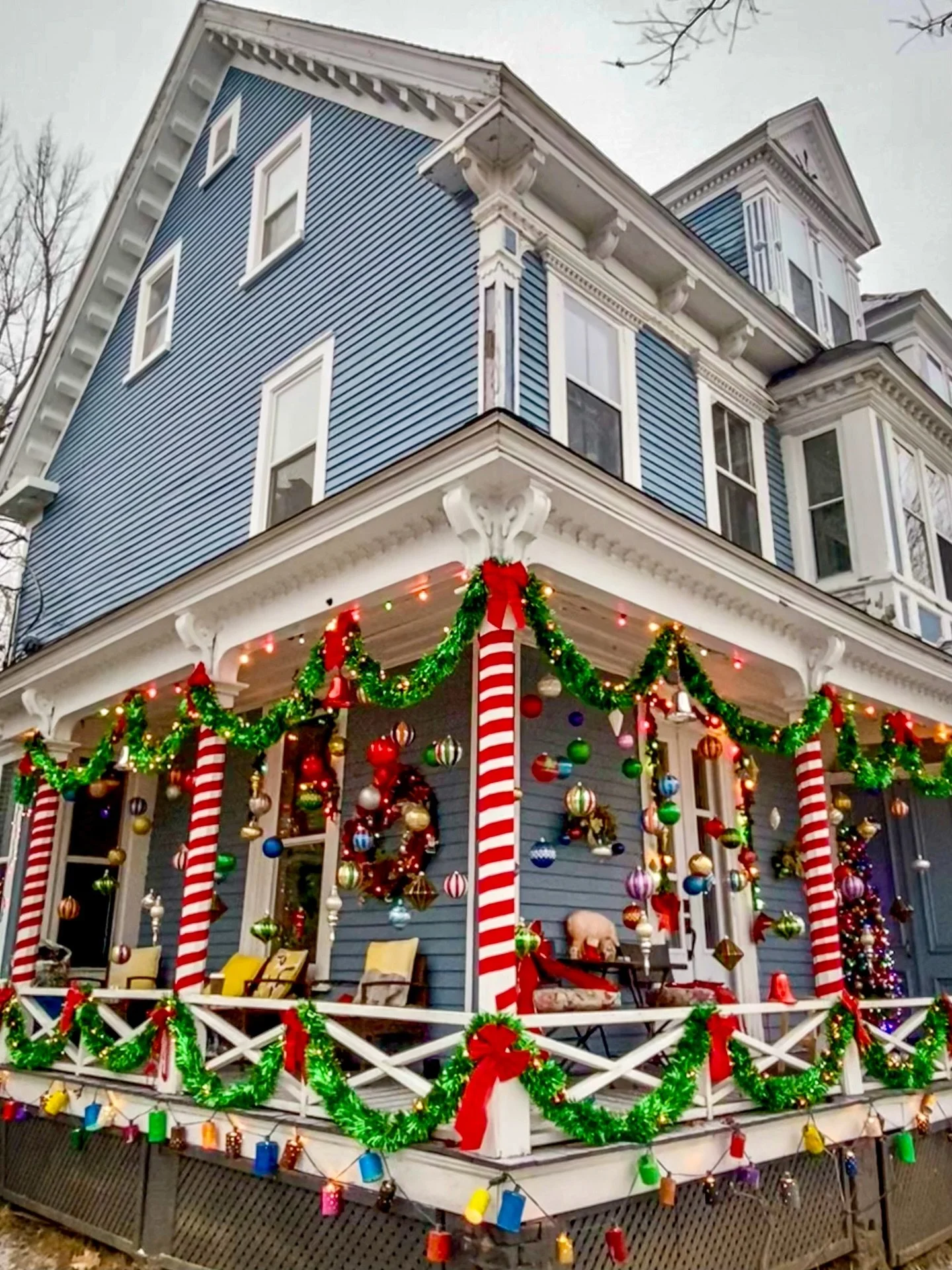 The iconic #pigonaporch 🐖🎄✨ on Waterloo Row is once again serving up its signature mix of festive fun, colourful chaos, and a little extra hog-wild holiday magic.

Take a trot down one of Fredericton&rsquo;s most elegant streets, where heritage cha