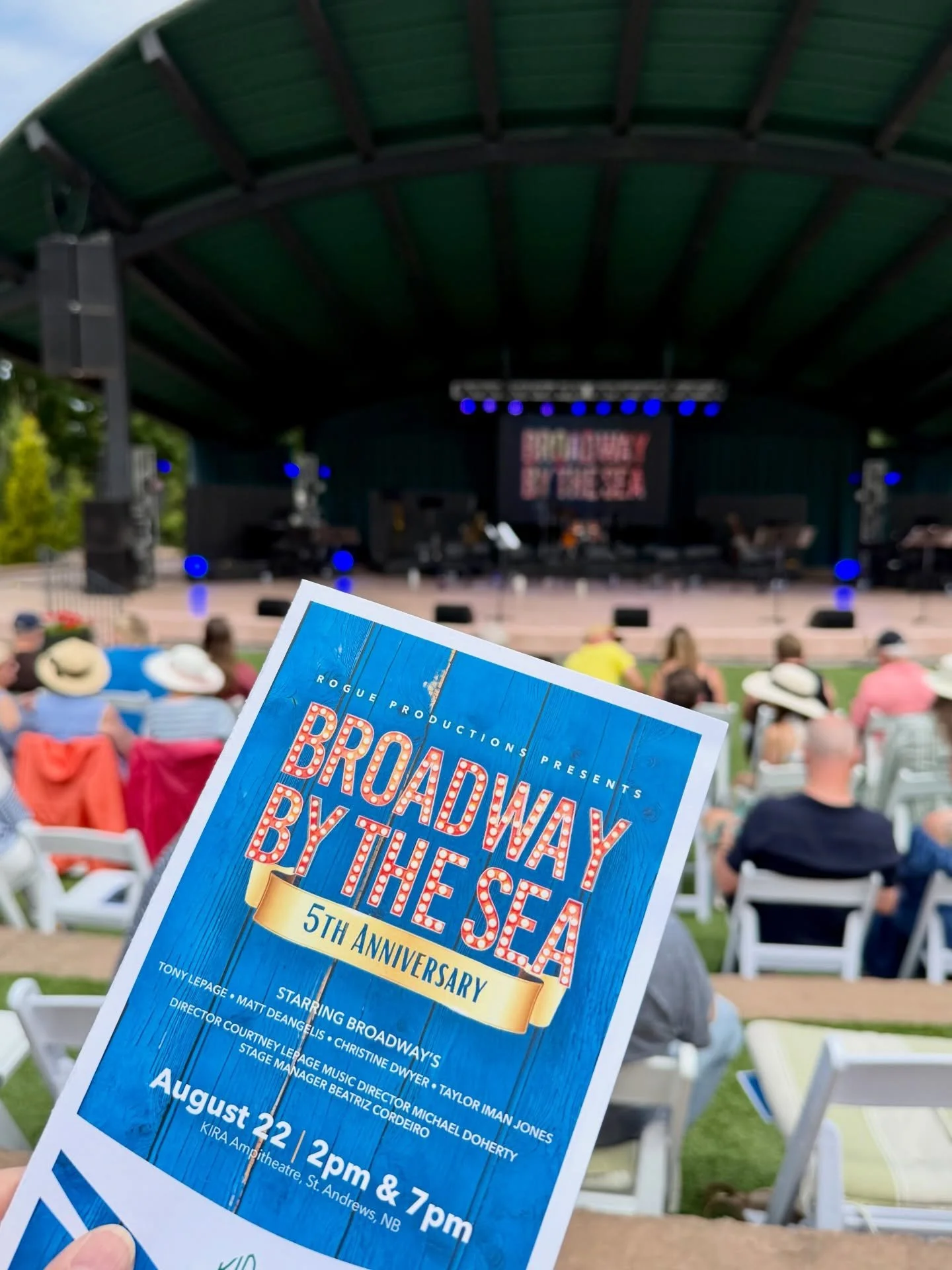 What a night at the KIRA Amphitheatre! 🎭🌊

The 5th Anniversary of Broadway by the Sea 🎭🌊 was spectacular!

Tony LePage has created something pretty remarkable here in St. Andrews. Bringing Broadway talent to New Brunswick is impressive in itself,