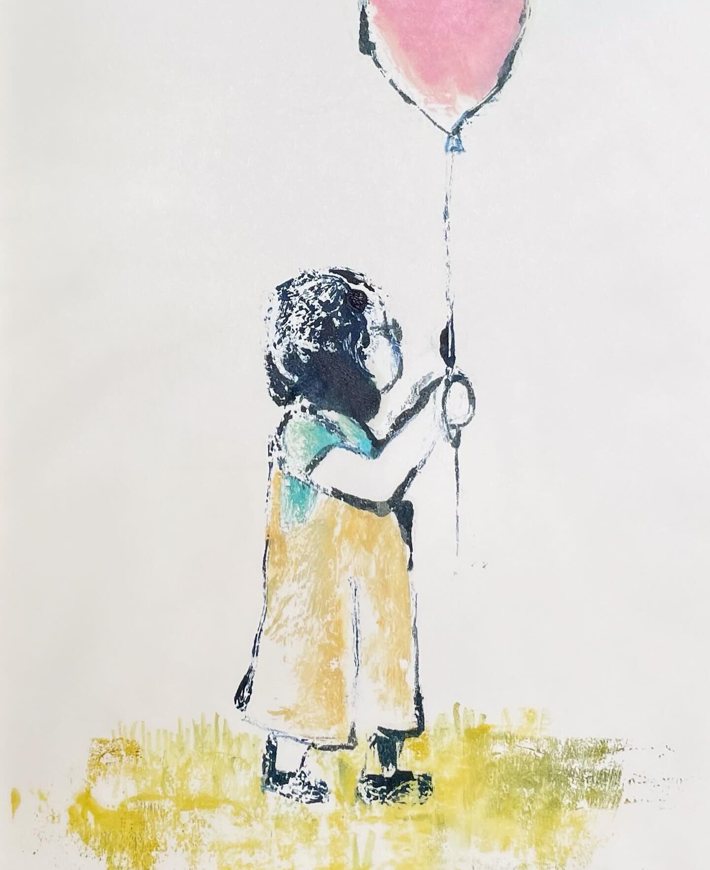 Today&rsquo;s post: child with balloon. 
#balloon #childsplay #kiddos #ballonplay #pinkballoons #kidlit #kidlitart #funday #childrensbook #childrensbooksart