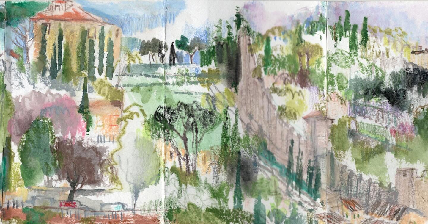 Another bit from my accordion book. The view from piazza Michelangelo.
#concertina #accordionbook  #itsly #italiansketchbook #travelsketchbook #italy🇮🇹 #italy_vacations #italytravel #italytrip #italygram #florence #firenze #cypresstrees #horizontal