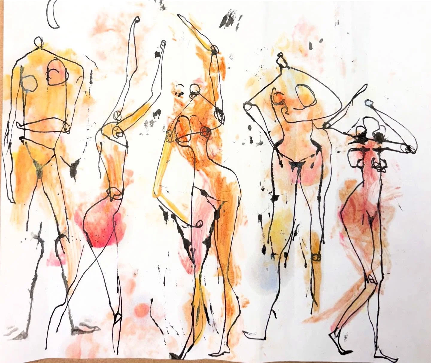 Loose figure experiments. Still see what oils and ink can do. 
#oils #figured #figures #shapeofyou #shapelanguage. #figurative #loosefigures #inkandoil #freeform #freestyle #bodies #bodyshapes #sketchbook #sketchbookplay