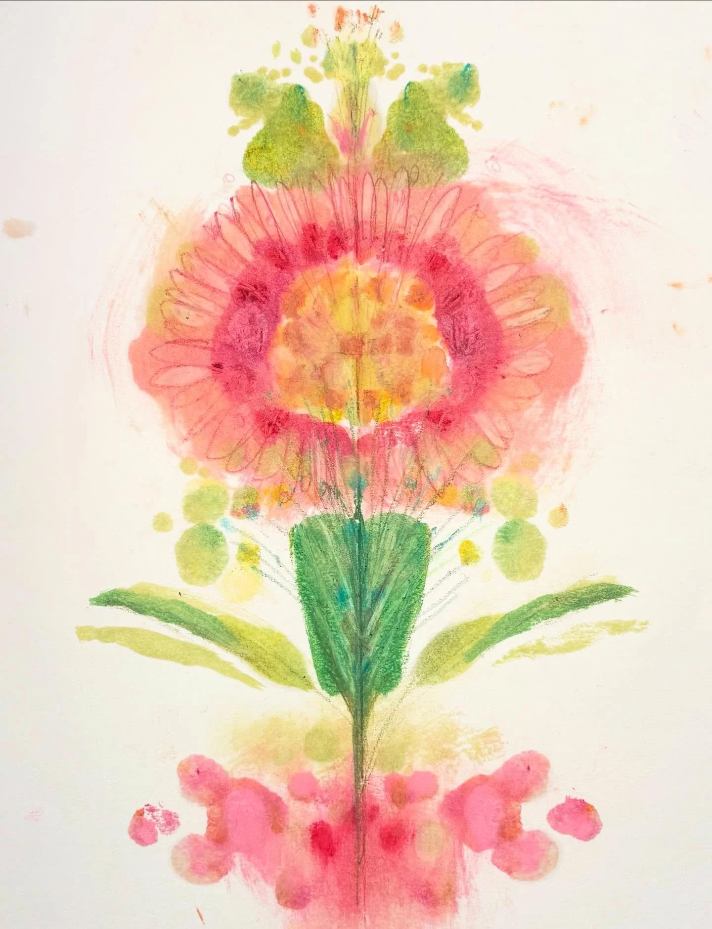 Still fooling around with oil paint on paper. Not so sure where it’s going but flowers just feel joyful to make. 
#flowers #floral # pinkflower #growing