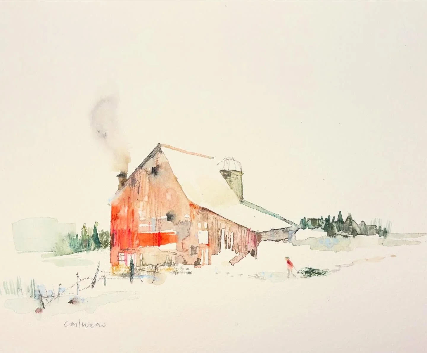 More winter inspo. I&rsquo;ve been thinking about how homes represent a sense of peace and tranquility in winter. I also love how barns have a make shift vibe too-bits and pieces all patched together like a quilt of sorts. I added a little guy draggi